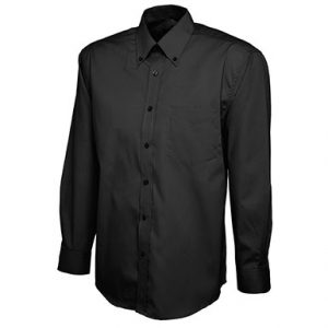 DC701 LONG SLEEVE OXFORD SHIRT BLACK/WHITE