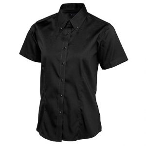 DC704 SHORT SLEEVE BLOUSE BLACK/WHITE