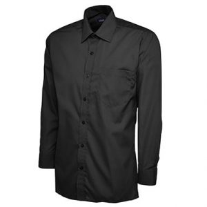 DC709 LONG SLEEVE SHIRT BLACK/WHITE